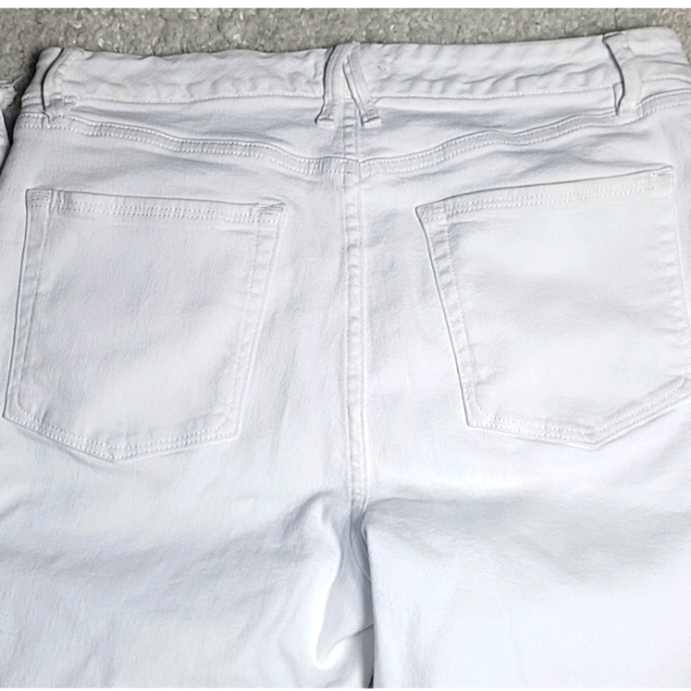 GOOD AMERICAN HIGH WAIST Ankle Cropped Frayed Hem Straight Leg Jeans Size 12/31 - Picture 9 of 14